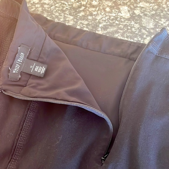 White House Black Market lined black skirt sz 12 - Picture 6 of 8